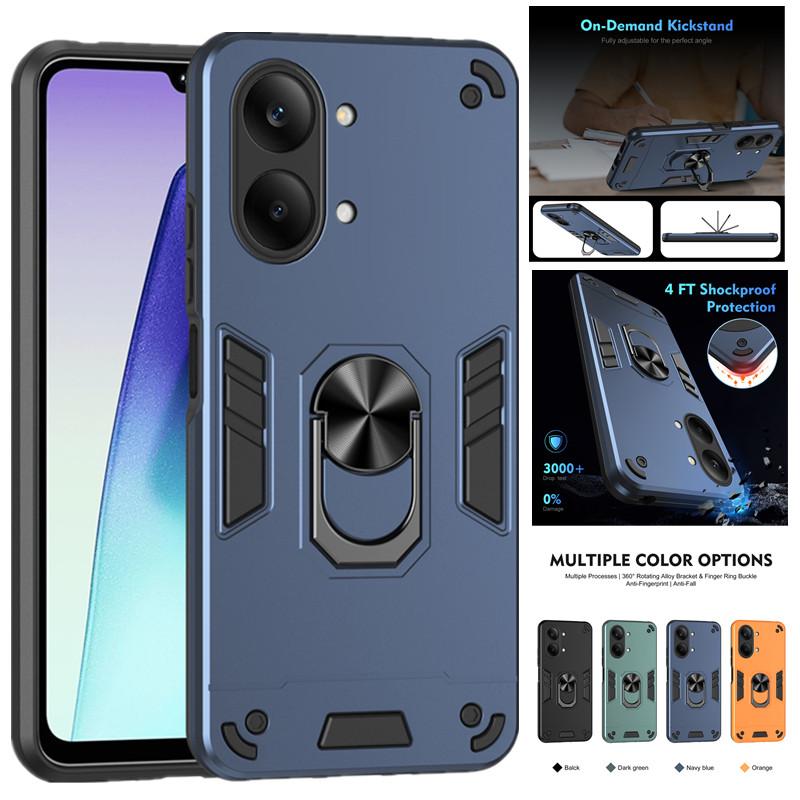 Military Armor Shockproof Case for Xiaomi Poco X8 Pro Max 5G Protective Cover Ring Stand Holder Fundas Coque
