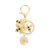 2Pcs Flower Bees Keychain Zinc Alloy Stylish Rustproof Keyring Nature Inspired Jewelry Accessory For Women Men Gift