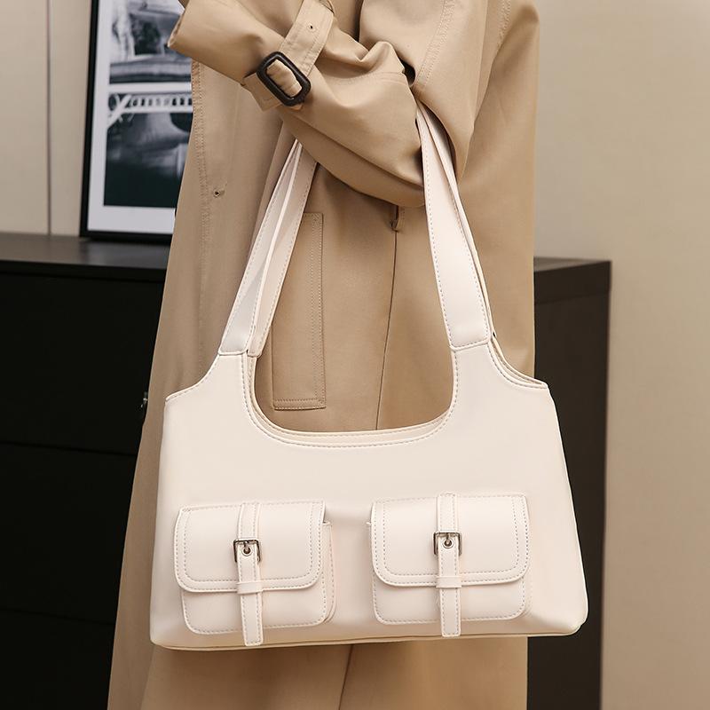 This Motorcycle Bag Features A Fashionable Double-pocket Design, Is A Versatile Shoulder Bag and A Women's Underarm Bag