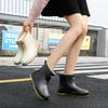 Rain shoes women's fashion outer wear overshoes lightweight waterproof rubber shoes new work non-slip short rain boots