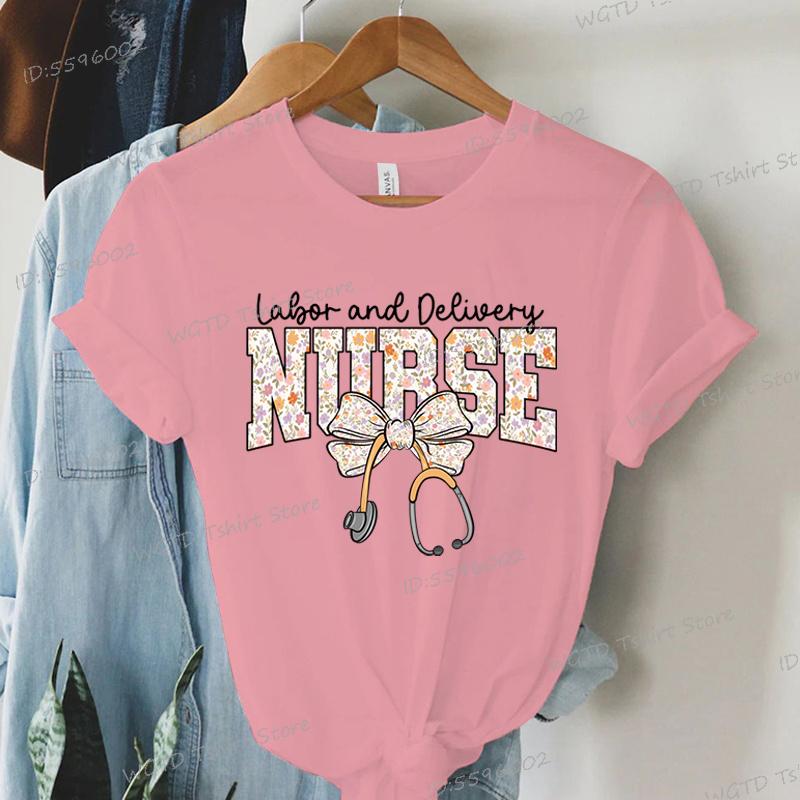 Nurse Labor and Delivery Coquette Shirts Nurse Appreciation Gift Short Sleeve Tee Nursing Life T-shirt Gift for Nurse Tee Shirt