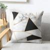 Marble Geometric Patterns Cushion Cover Natural Linen Organic Fabric Double-Sided Printing Breathable Perfect For Home Decor