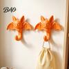 Small Space Storage Organizers 2Pcs 3D Printed Bat Hanging Hooks, Decorative Wall Hangers for Keys Hooks Kitchen Towels Bags, Adhesive Halloween Mount
