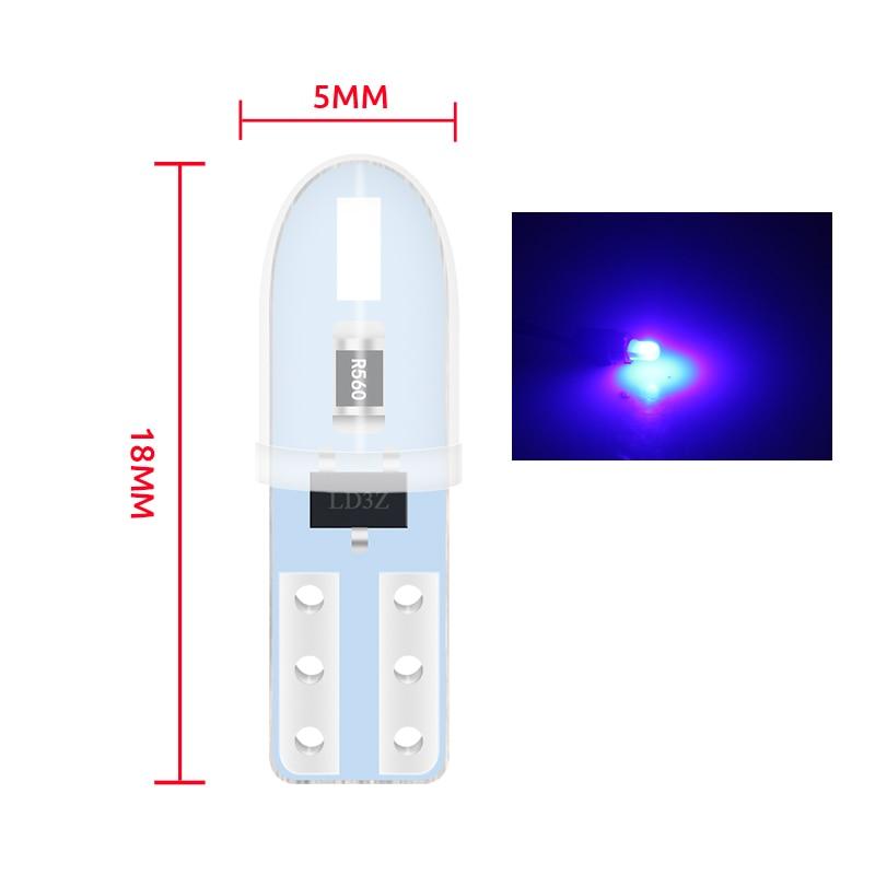 10pcs T5 LED 3014 2SMD No Polarity Auto Car Dashboard Lights Car Reading Instrument Panel Lamp Door License Plate Light