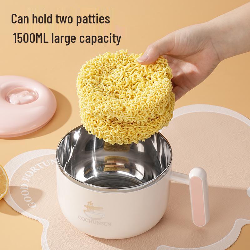 304 Stainless Steel Cartoon Noodle Bowl with Drain, Ideal for Dormitories - Small Gift