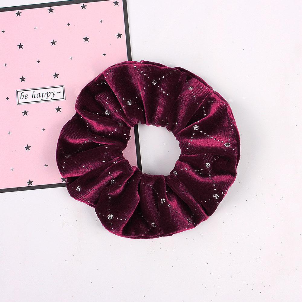 Velvet Nail Pearl Scrunchie Women Elastic Hair Rubber Bands Accessories Gum For Women Girls Ties Hair Ring Rope Ponytail Holder