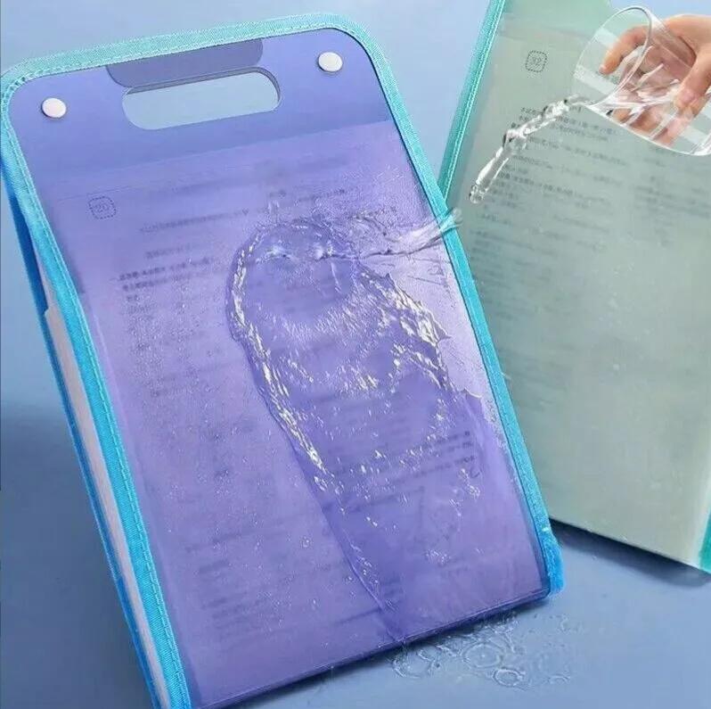 Erweiterbarer Aktenordner A4 Aktenhalter Papierdokumente Aufbewahrungsmappe Kunststoff Dokumentenablage Briefablage Büroorganizer Schreibtischaufbewahrung für Papiermappen