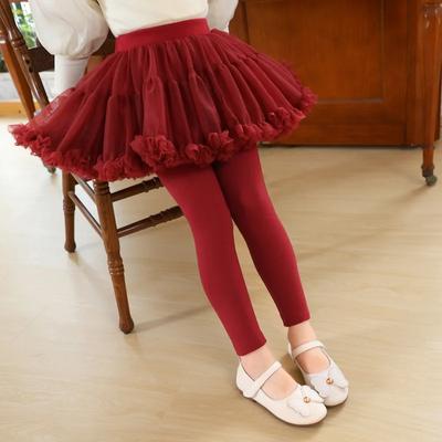 Laste säärised tüdrukutele Võrk Tutu seelik Retuusid False Kaheosalised Culottes Koolitantsu sukkpüksid 3-10 aastat Laste püksid-seelik