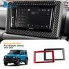 Real Soft Carbon Fiber Sticker For Suzuki Jimny 2024 2025 LHD RHD Car Central Control Screen Frame Trim