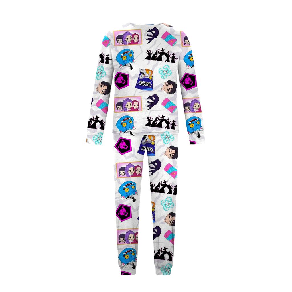 Prints Family Matching Long Sleeve Tops+Pants Set Family Matching Sets