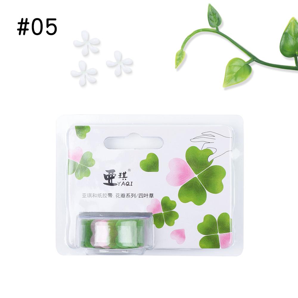 200PCS Adhesive Sticker Stylish Flower Petals Tape Scrapbooking Sticky Paper Masking Tape