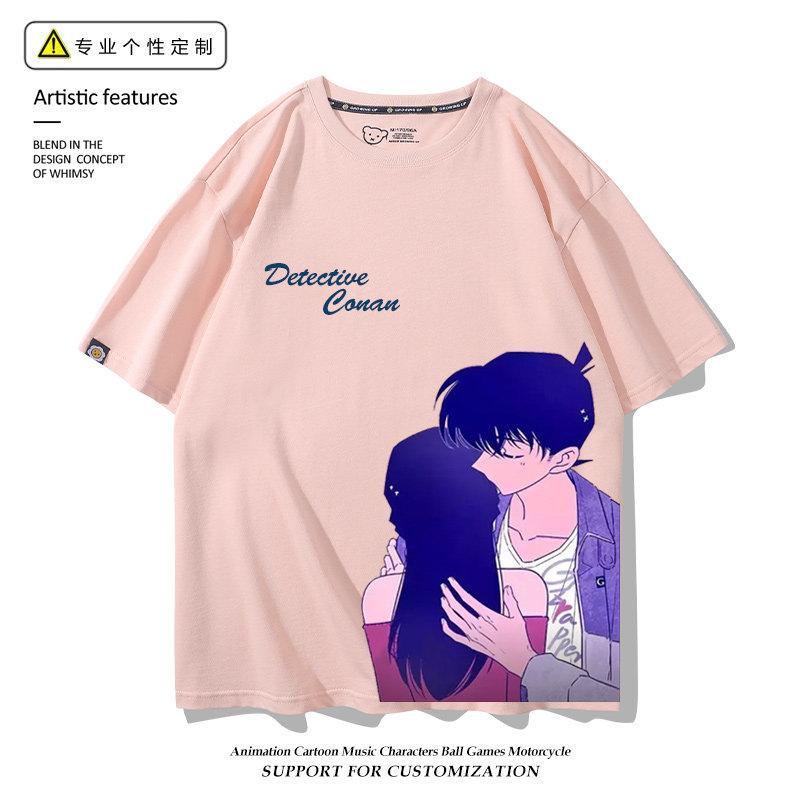 Detective Conan Anime Manica Corta Xiaolan Mouri Ran Stampata Nuova Moda Unisex e da Donna Indumenti Nuovi Casual Manica Corta