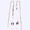 Color Gold Purple Gold Snake Bone Ball Tassel Plated Rose Gold Earrings Exquisite Long Earrings