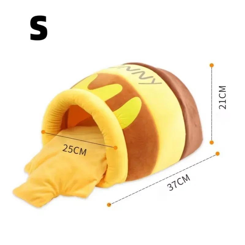 

Гнездо для кошек Honeypot, лежанка для собак, теплые и удобные зимние принадлежности, которые можно разобрать, чтобы постирать аксессуары для кошек 37X21X25CM жёлтый
