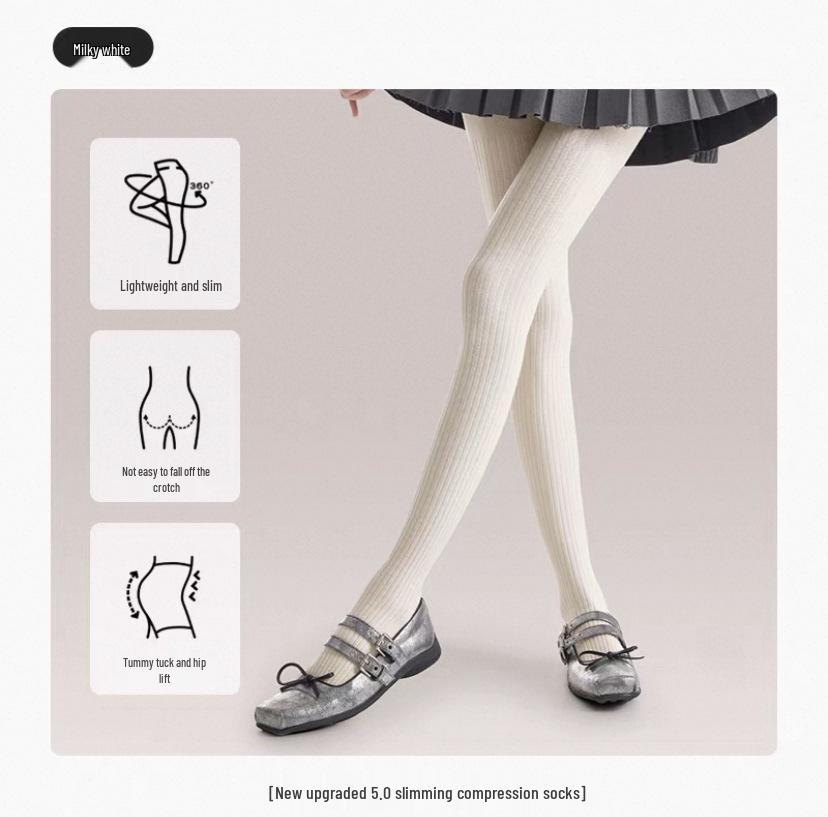 Women's Thickened Wool Cable Knit Pantyhose - Cashmere Warm, Vertical Stripe, Hip-Lifting Leggings with Right-Angle Heel for Autumn & Winter