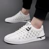 Spring Shoes for Men Genuine Leather Casual Shoes Fashion Knurling Flat Skateboard Shoes Youth Lace-up Sneakers