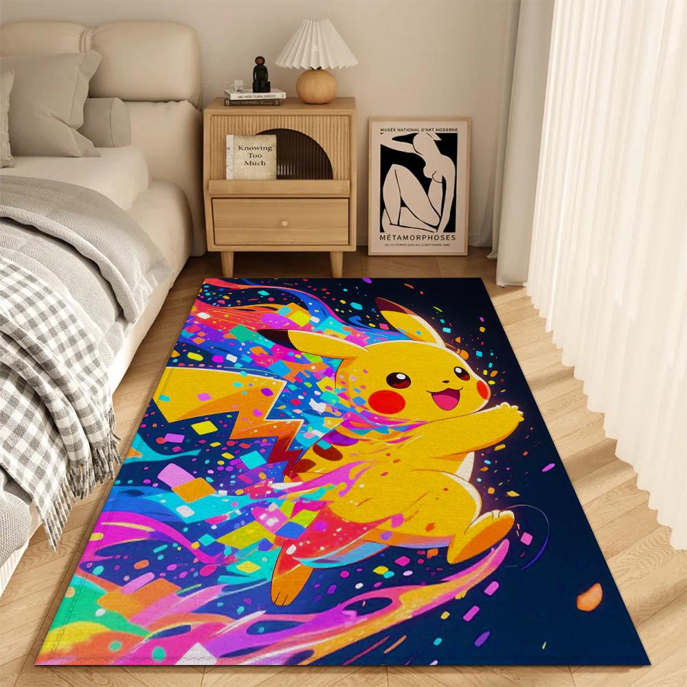 Fashion Entrance Mat Kitchen Carpet Living Room Rugs Decoration P-pikachu Balcony Floor Mats Super Absorbent Bathroom Rug Door