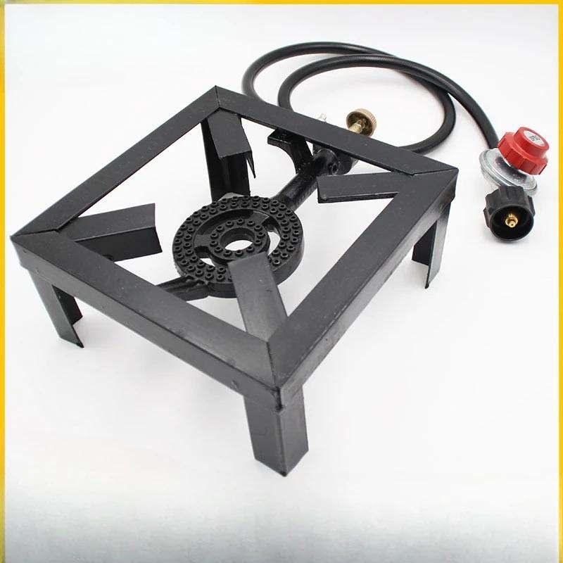8KW Gas Boiling Ring Cast Iron Burner Large LPG Stove Outdoor Cooker Iron Frame Portable Fire Control Stove Camp Supply
