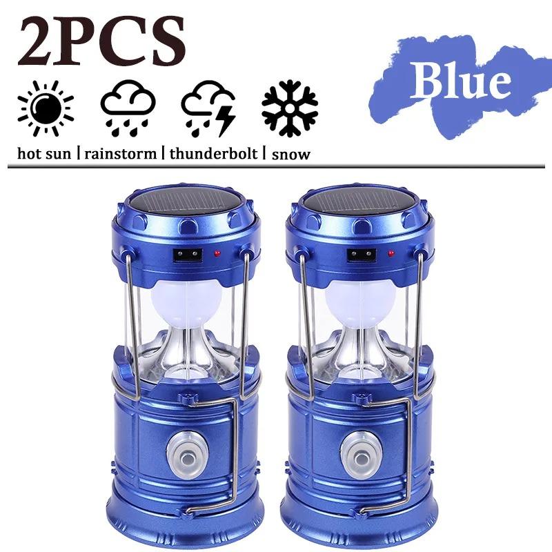 Solar LED Portable Lantern Telescopic Torch Lamp Multi-function Outdoor Camping Emergency Tent Lamp Outdoor Lighting