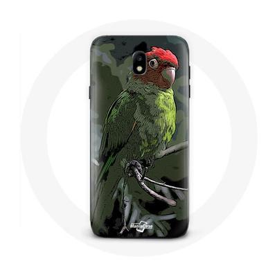 Cover Samsung Galaxy J3 2017 Pionus Pappagallo Rosso Verde