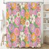 Floral Shower Curtain Botanical Flower Pattern Bathroom Decor Waterproof Fabric Vintage Nature Home Decor Artistic Washable Mode