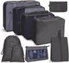 Travel Storage Bag Set Six-Piece Set Seven-Piece Eight-Piece Set Folding Toilet Bag Clothes Storage Bag Bundle Travel Bag
