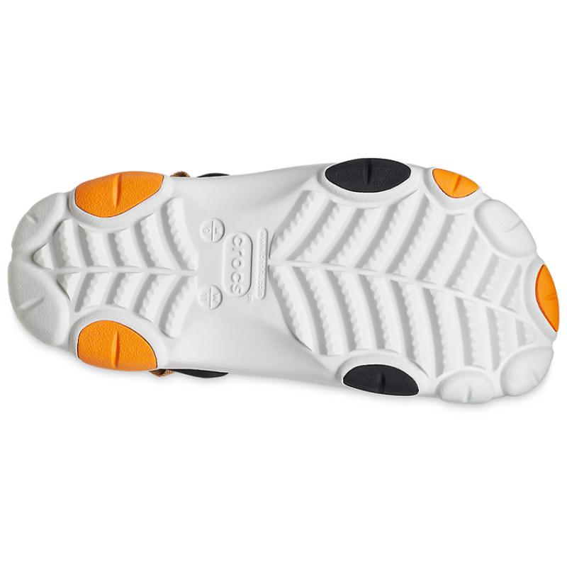 Crocs All-Terrain Clog Plastic Sneaker Sandals Unisex White Orange