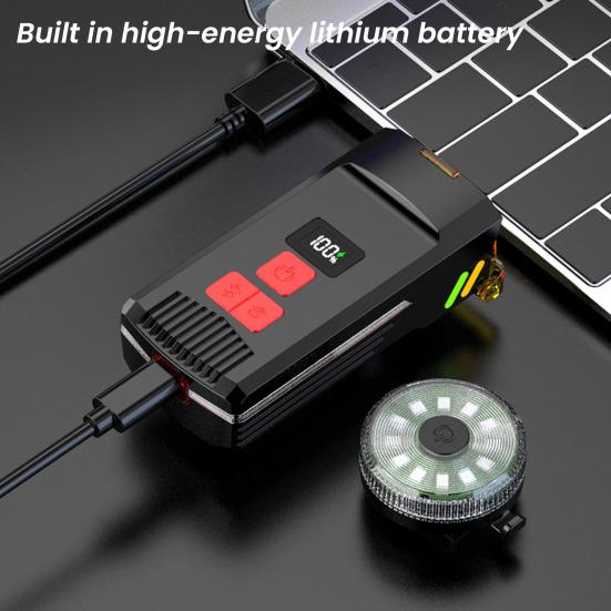 Bicycle Headlight Tail Light Waterproof High Lumens Type-C Rechargeable Universal MTB Road Mountain Bike Night Riding Safety Warning Front Rear Lamp