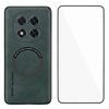 WANLONFENG YBP Series For Xiaomi Redmi Note 14 Pro 5G/Poco X7 5G Magnetic Case with Tempered Glass Film PU+TPU Phone Cover Precise Cutouts