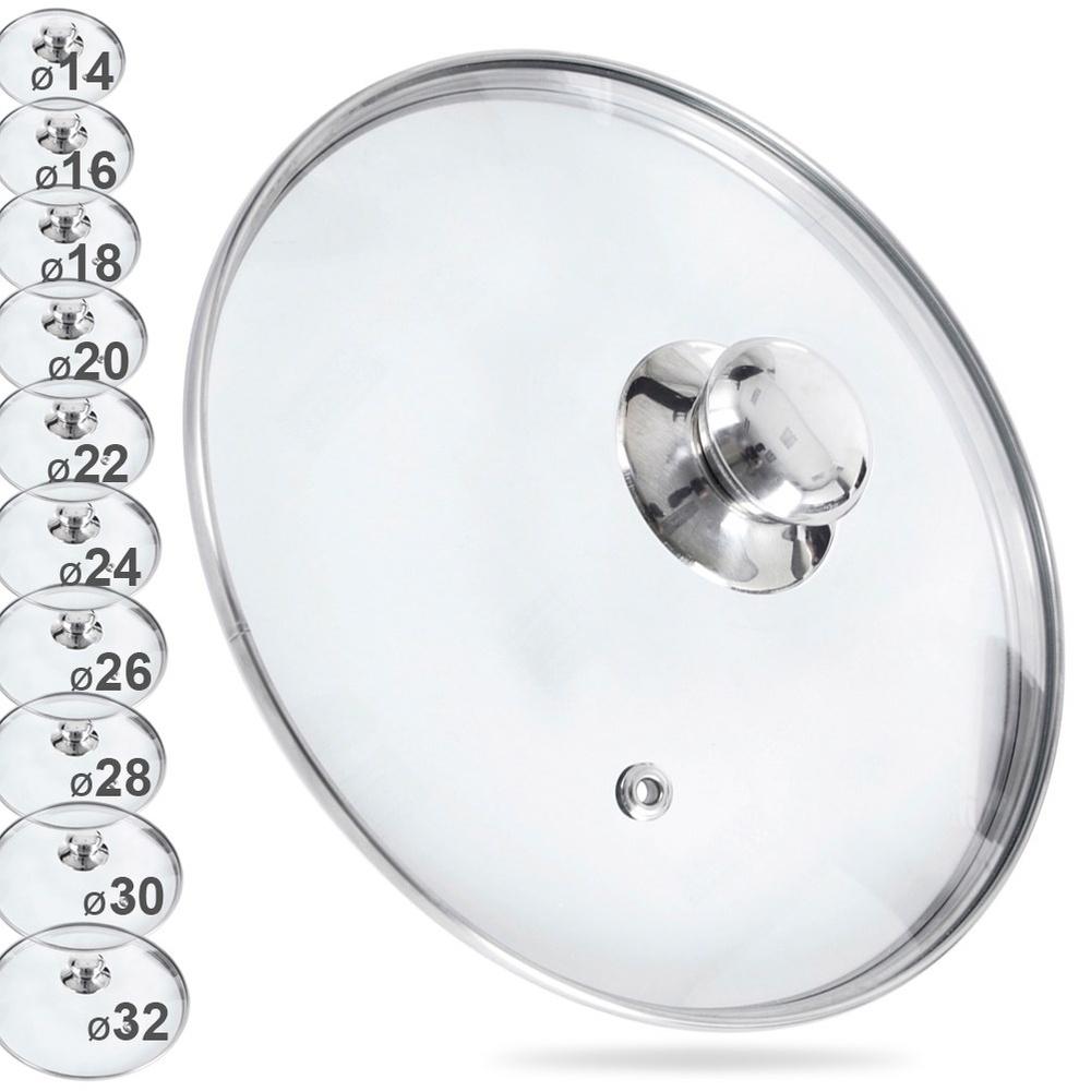 Glass Lid for Pots, Pans, Saucepans, Universal 28 Cm