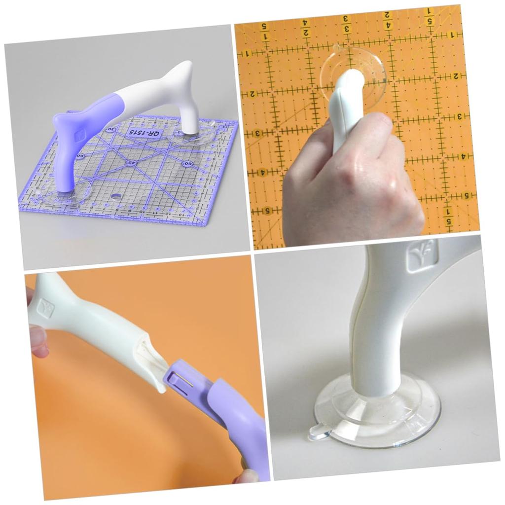 Suction Cup Ruler Handle Sewing Ruler Handle Quilting Ruler Tool Quilting Ruler Grip Sewing Ruler Gripper Quilting Ruler Fixator Suction Handle for