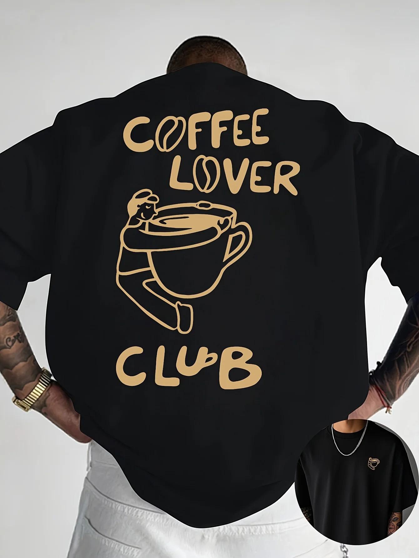 

2026 Summer Fashion Trendy Tee Vintage Top CoffeeY2K Graphic Print Cotton Tshirt for Unisex Women Streetwear Oversized Print Tshirt S