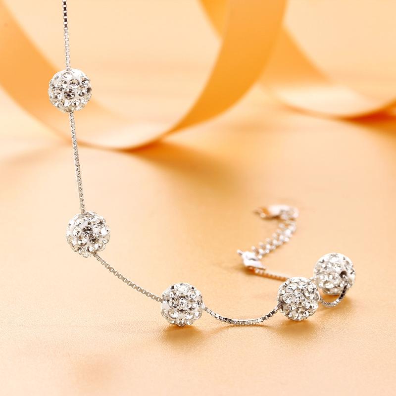 Round Bead Bead Bracelet Women's Korean Summer Bracelet Versatile Small Fresh Diamond Bracelet