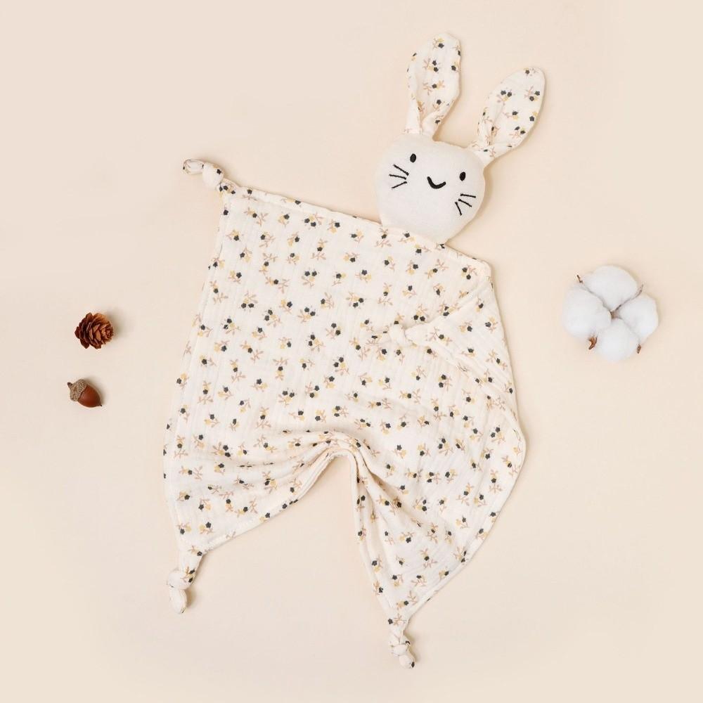 Printed Design Muslin Comforter Blanket Soft Material Cute Cat Kids Sleep Toy For Kids