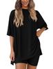 Set Pigiama Donna Casual Solido Colorato Largo Estate 2026 Europeo & Americano