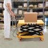 Hydraulic Lift Table Cart, 770lbs 51" Lifting Height with 4 Wheels And Non-Slip Pad, for Material Handling and Transportation