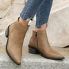 Fashion Fashion Side Zip Block Heel Single Boots Women's Fashion Pointed Toe Non-Slip Wear-Resistant
