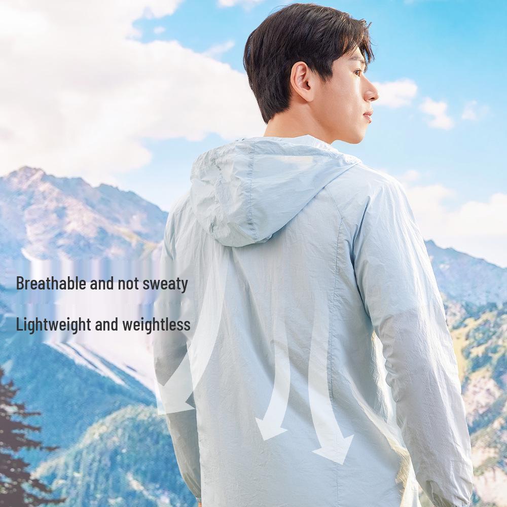 Lightweight Unisex Ice Silk Sun Protection Hooded Jacket - Breathable, Comfortable for Outdoor Wear