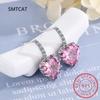 Heart Genuine Natural Garnet Red Ruby 925 Sterling Silver Stud Earrings for Women Fashion Statement Gemstone Jewelry Oorbellen