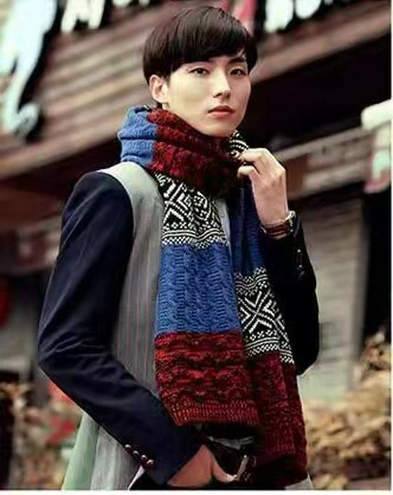 

Осенне-зимний шарф смешанных цветов крупной вязки - Модный, универсальный средней длины утеплитель для шеи для мужчин и студентов Above 175cm