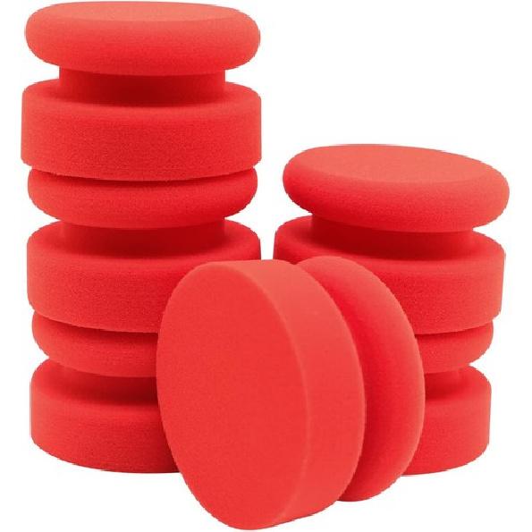 Tire Shine Applicator, 6Pcs Foam Applicator Pads, Round Shape Side Pressing Hand