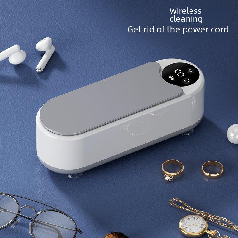 Portable Ultrasonic Glasses, Jewelry, and Braces Cleaner with Display Screen