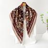 Women's 90cm Large Square Silk-Style Chain Print Headscarf & Shawl