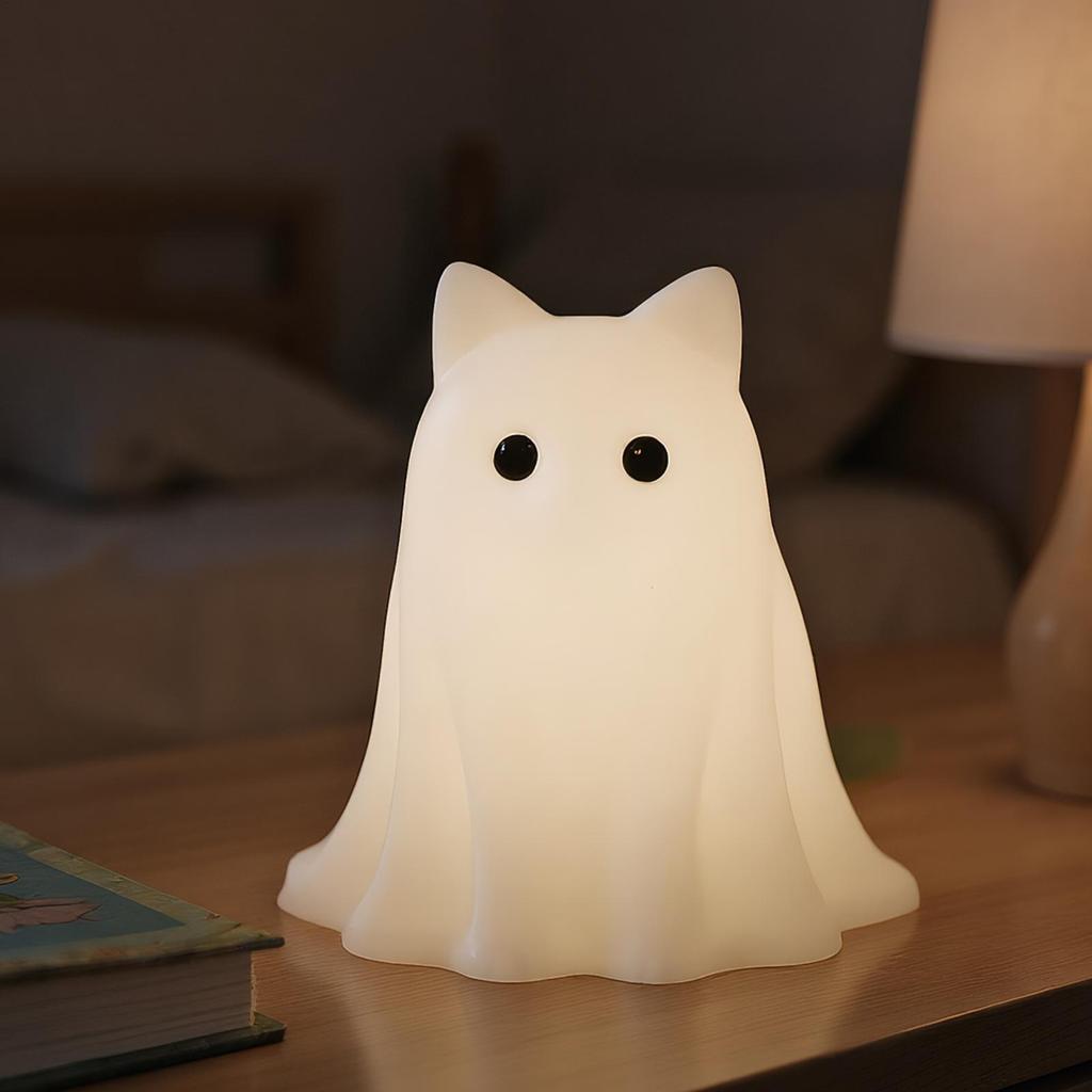 Ghost Shape Silicone Mold Halloween Candle Stencil Cute Spooky Haunted House Decor Making For Cake Decor Clay Craft Chocolate
