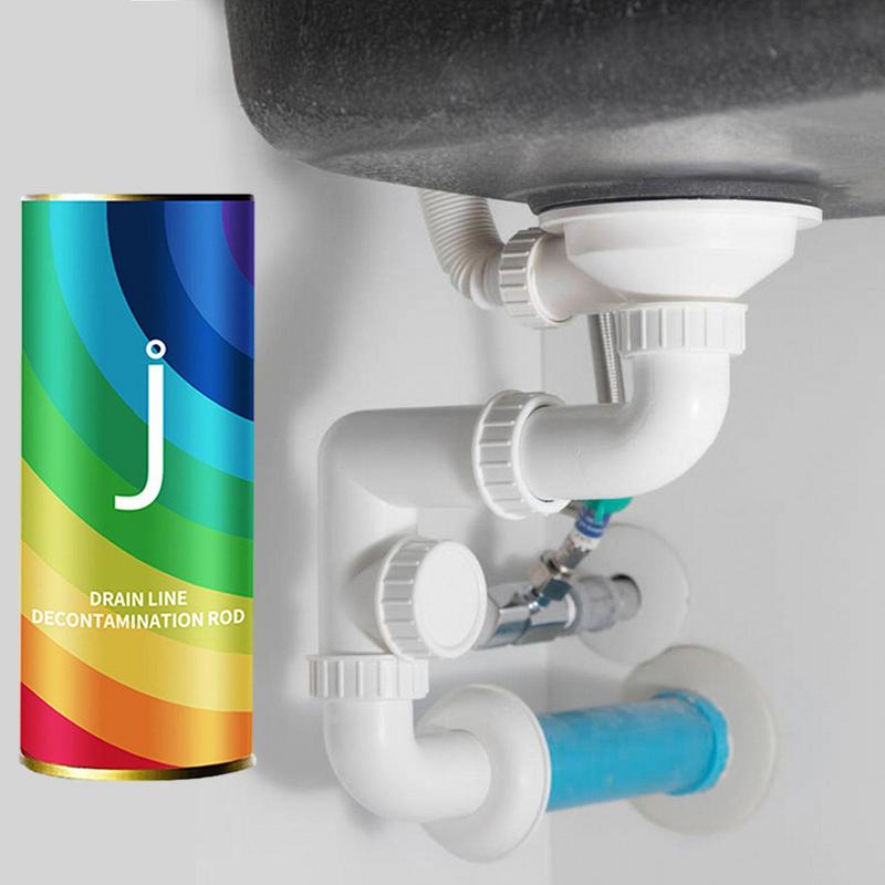14 Pcs 20cm Solid Sani Sticks Oil Decontamination Kitchen Toilet Bathtub Drain Cleaner Sewer Pipe Eliminate Odor Clog Clean Rod