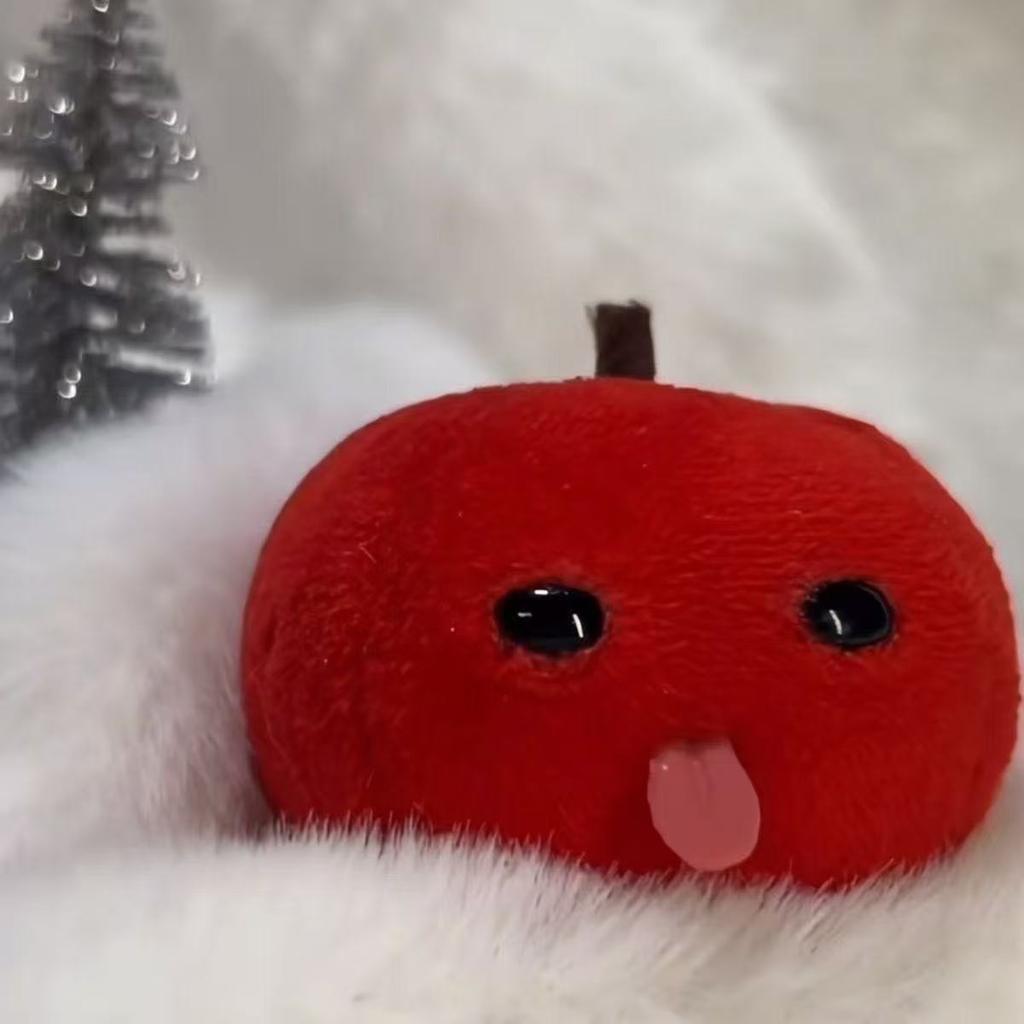 Green Abstract Apple Funny Hanging Gift Plush Pendant For Friends For Kids Adults Children's Birthday Gift Holiday Present Suitable For Office Home