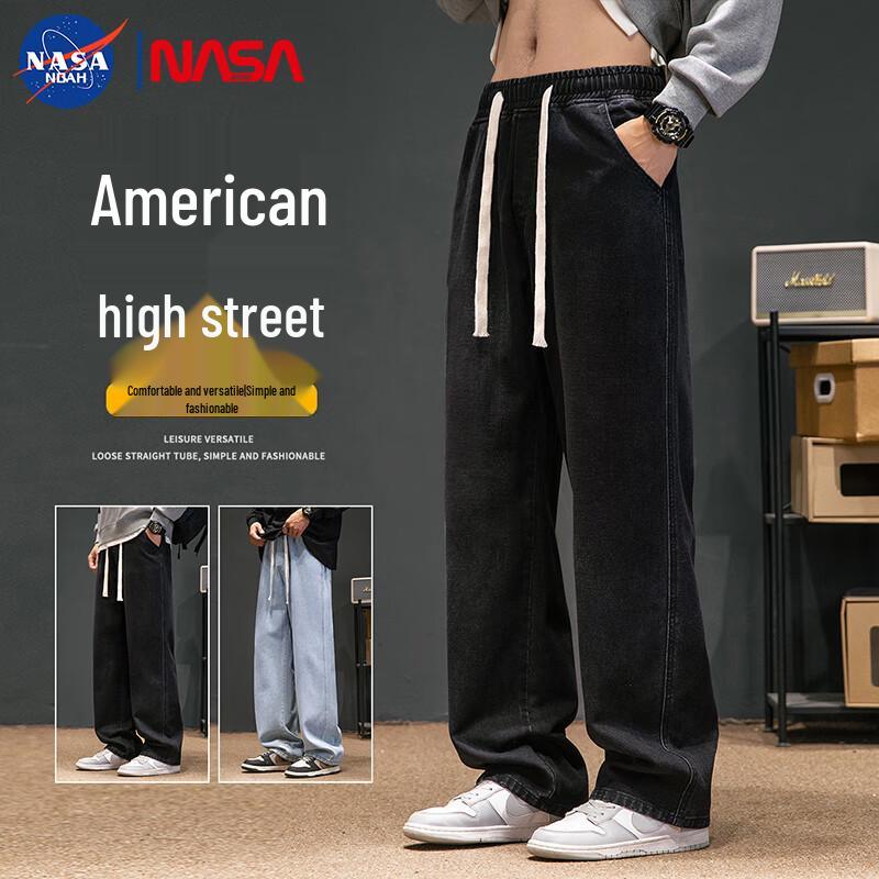 NASA NOAH Men's American Retro Relaxed Straight Leg Jeans