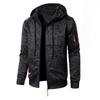 Men's Jacquard Knit Sports Hoodie Cardigan