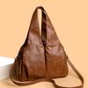 Tragetasche, Retro Weiches Leder Lässige Ein-Schulter-Tasche, Große Kapazität, Einfache und Vielseitige Pendler-Freizeittasche