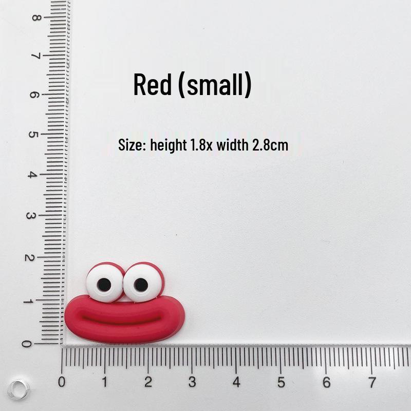 Medium Cartoon Sausage Lips Eye Patches & DIY Storage Box for Hair Accessories, Phone Case, Crocs Decorations